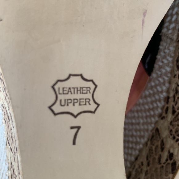 Sacha London Yvette Criss Cross Strap Leather Wedge Sandal Women Size 7 - Picture 13 of 17